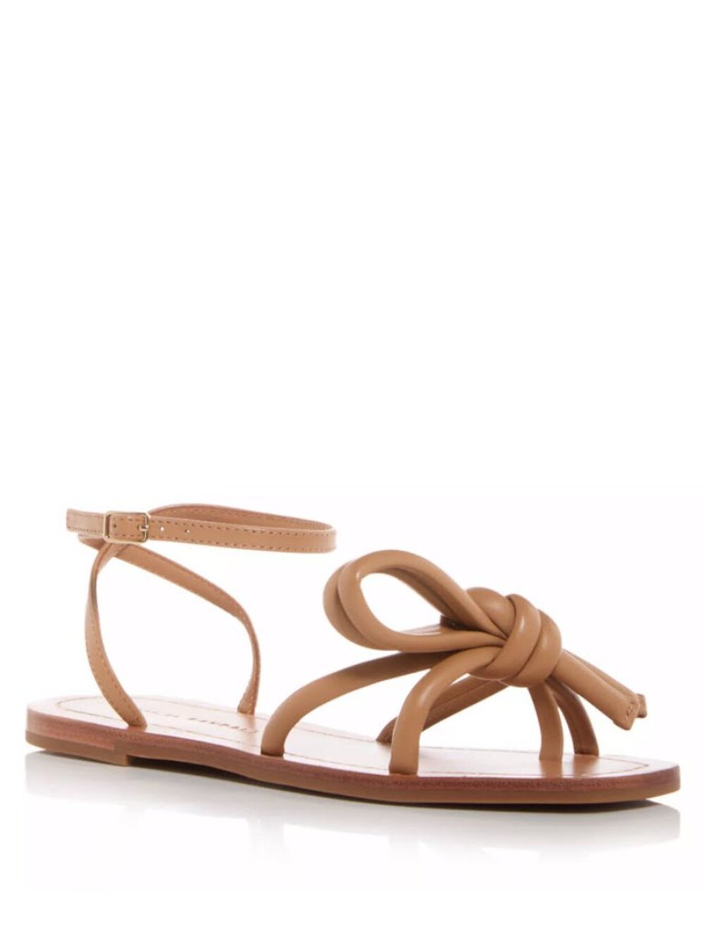 Loeffler Randall HENRIETTE BOW FLAT WITH ANKLE STRAP Sandals Sz 7